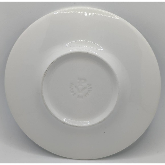 7 White Woven Pattern Peasant Village PV Saucers Italy - Picture 3 of 5